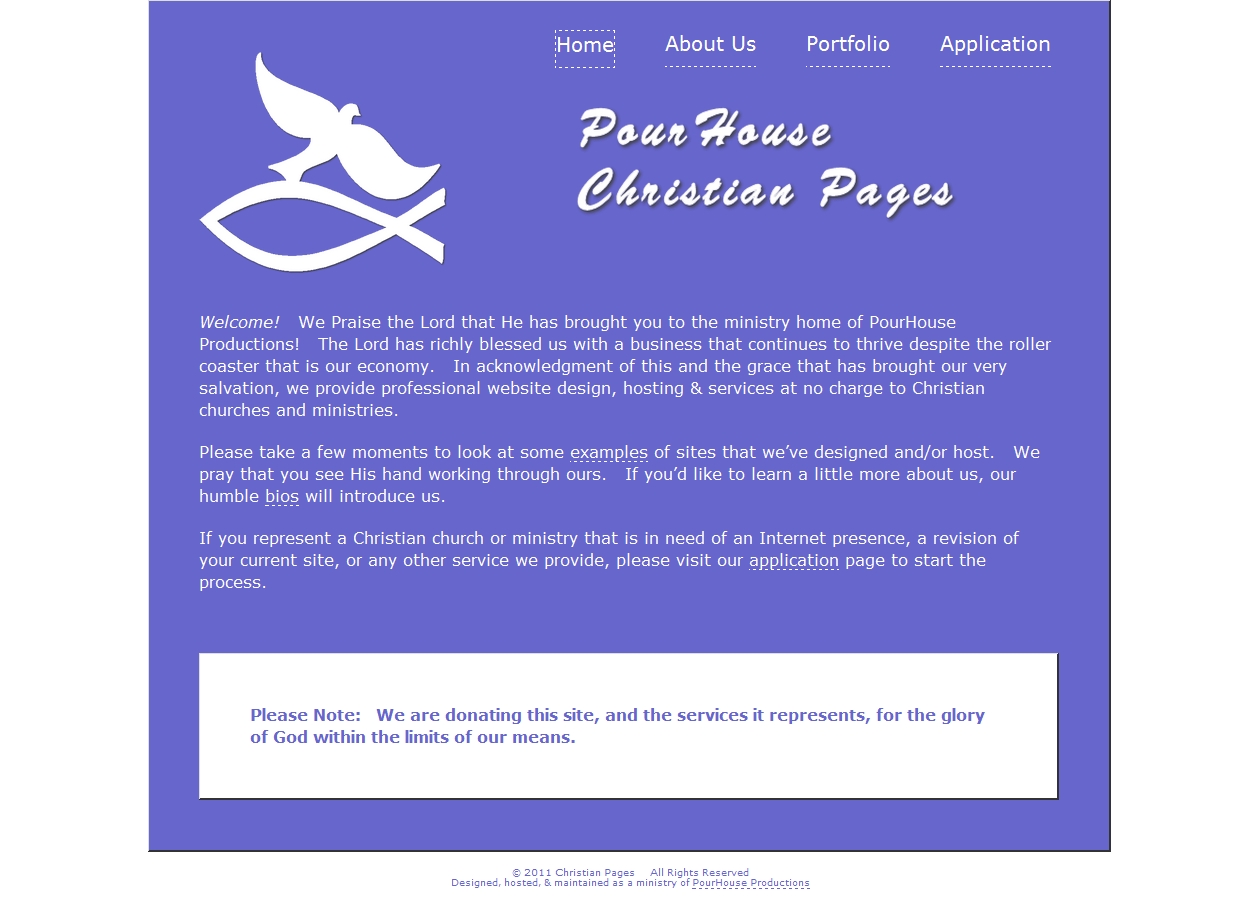 Website Snapshot for Christian Pages